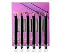 Bâtons de fard à paupières, applicateur de 6 couleurs, crayon pour les yeux chatoyant, anti-salissures pour femme
