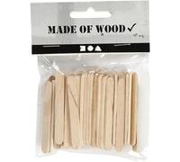 Creotime Bâtonnets de glace en bois 5,5 cm 50 pièces Ivoire G