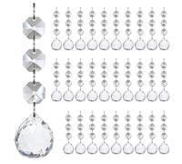 Bâtons de glace en acrylique robustes, décorations de noël avec boules en forme de larme, 30 pièces, ornements d ' arbre de vacances transparents et incassables, bâtons de glace en flocon de neige, de