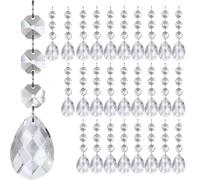 Bâtons de glace en acrylique robustes, décorations de noël avec boules en forme de larme, 30 pièces, ornements d ' arbre de vacances transparents et incassables, bâtons de glace en flocon de neige, de