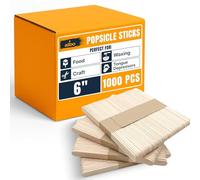 Bâtons de glace en bouleau pour travaux manuels, nourriture, crème glacée, bâtons de cire pour cire dure, bâtons de mélange époxy et résine, abaisse-langue, bâtons en bois de bricolage en vrac