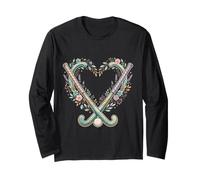 Bâtons de Hockey sur Gazon Motif Floral en Forme de cœur Manche Longue