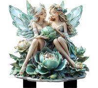 Bâtons de jardin féerique - Décoration de jardin féérique 2D - 30 cm - Panneaux étanches - Décoration pour Halloween, Noël, terrasse, chemin, pelouse - Décoration d'Halloween et de Noël