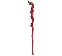 Bâtons de marche en bois pour hommes et femmes Bâtonnets de marche Bâtonnets de béquille âgés Bâtons en bois Joints Tête couronnée Tête creuse Sculpture en bois Longueur 95 cm Facile à raccourcir Aide