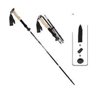 Bâtons de marche - INF - Pliables ultralégers - 5 sections - Longueur réglable 110-125 cm - Noir