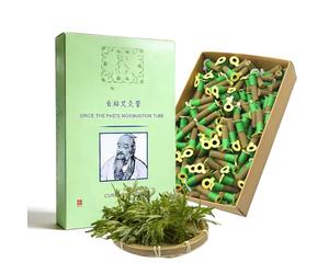 Bâtons de moxa - Lot de 180 bâtons Moxa | Mini cigares Moxas sans fumée fabriqués à partir d'armoise naturelle de haute qualité | Art traditionnel chinois de la moxibustion (faible fumée)