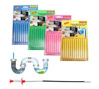 Bâtons de Nettoyeur de Drain, Crochet de Nettoyage Evier, Baton de Nettoyage de Drainage et de Desodorisation 48PCS et Outil de Dragage Anti-Blocage de Canal en Fil Dacier