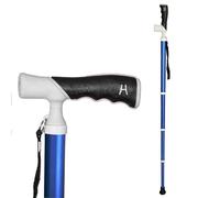 Bâtons de randonnée Canne de Marche réglable à 3 Positions Conception de Voyage de randonnée Pliable pour Un équipement de randonnée(1PC) (Bleu, 42~116cm)