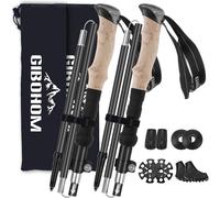 Bâtons De Randonnée En Aluminium 2 Pcs,Baton De Marche Nordique Pliable Télescopique Antichoc Antidérapant 105-125 Cm,Baton De Randonnée Avec 4 Paires De Tampons Caoutchouc Pour Trekking.[Q125]