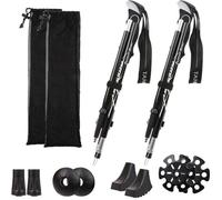 Bâtons de randonnée pliables - ULISEM - Ultralégers - 110-130 cm - Pliable - Réglable - Ergonomique - Antidérapant