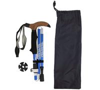 Batons De Randonnee Pliants A Verrouillage Rapide Baton De Randonnee Portable Course A Pied Baton De Marche En Plein Air(Type Court Bleu A Poignee En T )