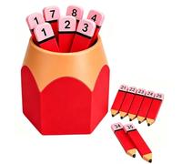 Bâtons de reconnaissance numérotés 1-30 avec crayon Rouge | Kit d'activités pour enseignants, petits groupes, pratique quotidienne