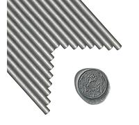 Bâtons de sceau de cire, ANBOSE 16 pièces bâtons de cire à cacheter pour pistolet à colle, bâton de sceau de cire Silver pour pistolet à colle de 0,44 pouce, pour invitations de mariage