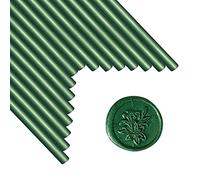 Bâtons de sceau de cire, ANBOSE 16 pièces bâtons de cire à cacheter pour pistolet à colle, bâton de sceau de cire Pine Green pour pistolet à colle de 0,44 pouce, pour invitations de mariage