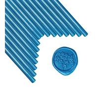 Bâtons de sceau de cire, ANBOSE 16 pièces bâtons de cire à cacheter pour pistolet à colle, bâton de sceau de cire Bleu pour pistolet à colle de 0,44 pouce, pour invitations de mariage
