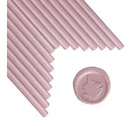 Bâtons de sceau de cire, ANBOSE 16 pièces bâtons de cire à cacheter pour pistolet à colle pour timbre de sceau de cire, bâton de sceau de cire Rose nacré pour pistolet à colle de 0,44 pouce