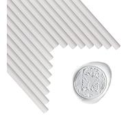 Bâtons de sceau de cire, ANBOSE 16 pièces bâtons de cire à cacheter pour pistolet à colle pour timbre de sceau de cire, bâton de sceau de cire White pour pistolet à colle de 0,44 pouce