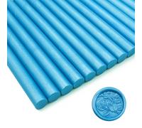 Bâtons de sceau de cire,Tomgenrine 15 Pièces Pistolet à colle Bâtons de scellement en cire,pour lettres Cartes de vœux Scellement de vin Artisanat Invitations de mariage et de fête(Sky Blue)