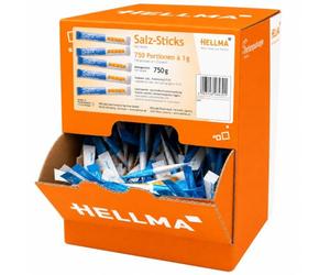 bâtons de sel Hellma, affichage de carton, 750 bâtons de 1 g chacun -. 750st