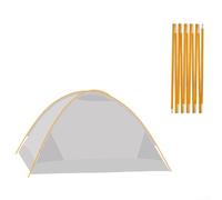 Bâtons de tente de rechange en alliage d'aluminium pour le camping, fabriqués avec un matériau de qualité aéronautique 7001T6 offrant un soutien solide et une portabilité (4,05 mètres)