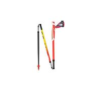 Batons de trail pliables 4 brins tsl outdoor carbon 4 cork cross fire jaune rouge