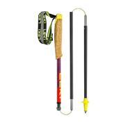 Leki Bâtons de trail Neotrail Pro FX.One Superlite carbone pliables 125 cm Rouge/Violet/Jaune