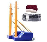 Bâtons de volleyball d'extérieur réglables en hauteur de 13 à 20 cm, comprend un filet de badminton de 6,10 m et un filet de volleyball d'air de 7,10 m, idéal pour les plages, les parcs et les