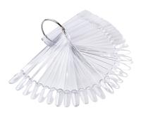 INF Bâtons d'échantillon de couleur pour les ongle, pack de 50 Transparent