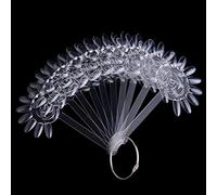 Bâtons d'échantillons en forme d'éventail Faux Art Tips Bâtons Polonais Gel Salon Pratique Outils avec Métal