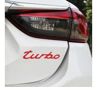 Bâtons décoratifs personnalisés en alliage d'aluminium pour voiture TURBO, taille : 13x3x0.3cm (rouge)