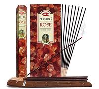 Bâtons d'encens et porte-encens en forme de rose