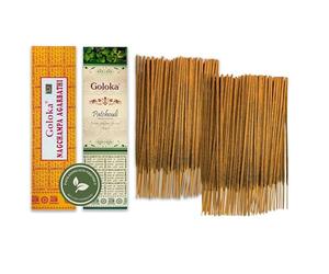 Bâtons d'encens Nag Champa 100 g + Patchouli 100 g - Entre 70 et 90 bâtonnets de Chaque Parfum - Aromathérapie - Yoga - Packaging Eco-Friendly