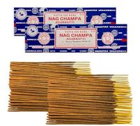 Bâtons d'encens Satya Nag Champa - 2 Paquet de 100 g - Aromathérapie - Méditation - Spiritualité - 100% Naturel EcoFriendly