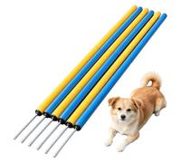 Bâtons d'entraînement stables et réglables pour chien | Ensemble d'agilité pour chien pour extérieur, jardin, terrasse, pelouse, balcon, cour, terrasse, clôture, parc
