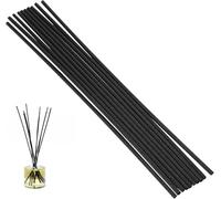 Bâtons diffuseurs d'huiles essentielles en fibre noire de 30 cm, extra long, 4 mm d'épaisseur, recharge de rechange pour spa, chambre à coucher, bureau à domicile