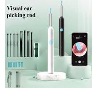 Bâtons d'oreille visuels intelligents, Otoscope, Endoscope, outil d'élimination de la cire, Mini caméra, soins de santé, nettoyeur d'oreille Y38 Noir 1 pièce