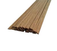 Bâtons en bois Barre en bois de teck véritable sur mesure, matériel de bricolage, 45 cm 50 cm x 2/3/4/5/6/7/10/20 mm, 1 mm d'épaisseur, 10 pièces(Size 500x6mm 10pcs)