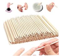 Bâtons en bois orange pour ongles, 100 racines bâtons orange pour clous 3 pouces lisses et sans épine ongles à double face outil de pousseur de cuticule multi-fonctionnel pour la pédicure manucure