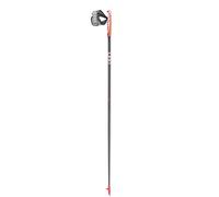 LEKI Flash Carbon Bâtons de Marche Anthracite foncé/Rouge Fluo 130 cm