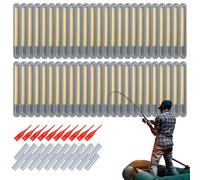Bâtons Lumineux De Pêche - Paquet De 50 Bâtons Lumineux De Pointe De Canne, Flotteurs Et Accessoires D'extrémité, Bâton Lumineuxs De Pointe De Canne | Accessoire De Flotteur De Pêche Qui Brille Dans