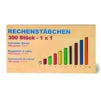 small foot 1136 baguettes de calcul en bois, pour apprendre la table de multiplication, 300 baguettes colorées dans une boîte, à partir de 5 ans