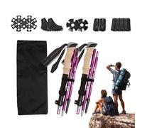 Bâtons télescopiques pour randonnée, légers et réglables, support d'équilibre léger avec accessoires tout terrain qui absorbent les chocs, parfaits pour les randonnées