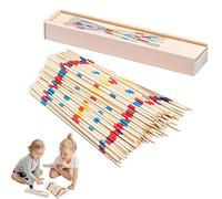 Bâtons traditionnels en bois, jeu Mikado traditionnel, bâtons de ramassage emballés avec instructions (français non garanti), jeu classique en bois d'hier dans des boîtes en bois avec couvercles