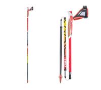 Batons de trail pliables 4 brins tsl outdoor carbon 4 cork fire jaune rouge