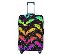 Bats in The Dark Housse de protection élastique pour valise de voyage pour coffre de 48,3 à 81,3 cm, Noir , L(25-28in)