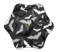 Bats Parapluie de pluie coupe-vent à bouts arrondis pour enfants, pour l'école, les voyages, les activités de plein air Noir