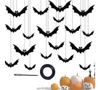 Bats Suspendus D'Halloween - Décorations Suspendues De Chauve-souris | Décorations De Chauves-souris Effrayantes | Décor Mural D'Halloween Pour Créer Une Atmosphère Effrayante Dans Les Maisons, Les Ya