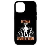 Batsman by Day Zombie by Night Fun Halloween Creepy Cricket Coque pour iPhone 12/12 Pro
