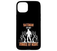 Batsman by Day Zombie by Night Fun Halloween Creepy Cricket Coque pour iPhone 15 Plus