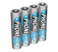 Batt. de tél. ANSMANN DECT AAA 800mAh 1,2V NiMH ¿ pour courant fort (lot de 4)